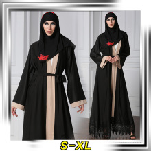 Musikanischer Kimono-Spitze-Spitze-Moslem-türkisches Abaya der erstklassigen Polyesterfrauen-Abendkleid
